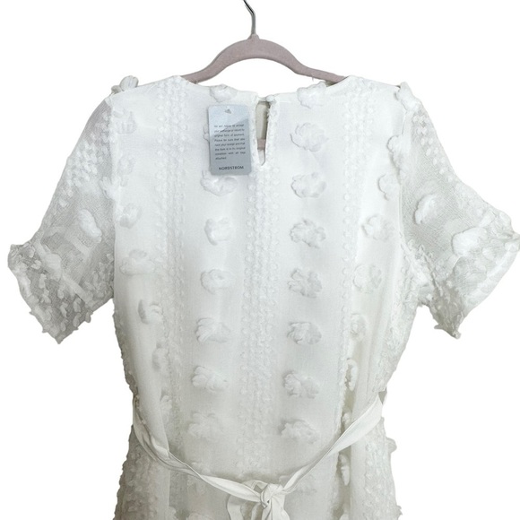 NWT Savi Mom Large Aurora Embellished Belted Maternity White Dress - Picture 3 of 9